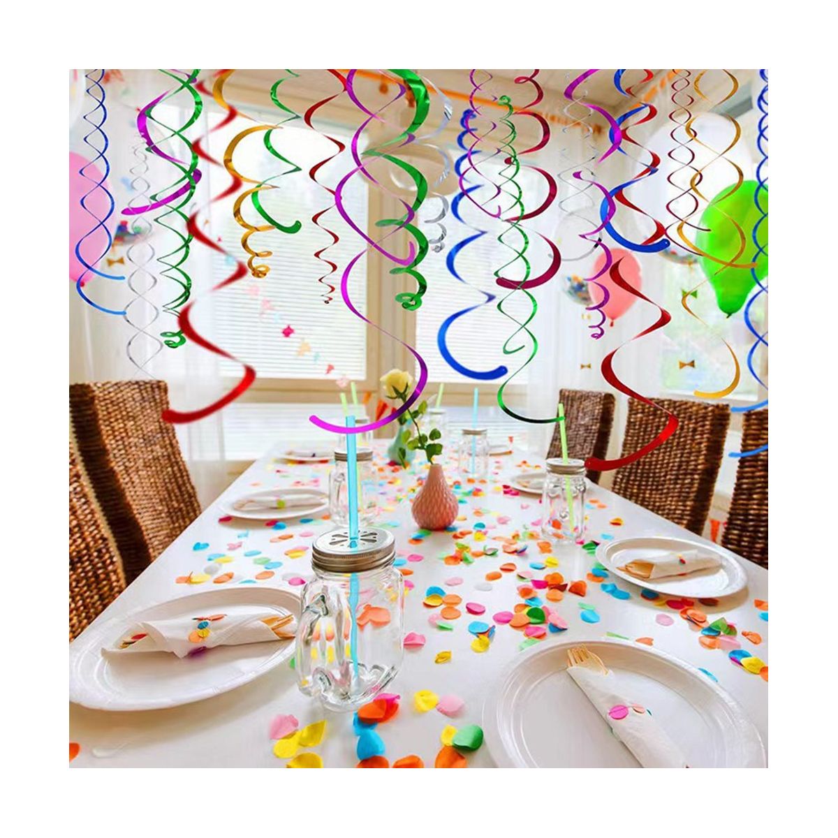 Hanging Swirl Decorations Party Ceiling Decorations Party Decoration Birthday Decoration Pvc Spiral PendantBlue