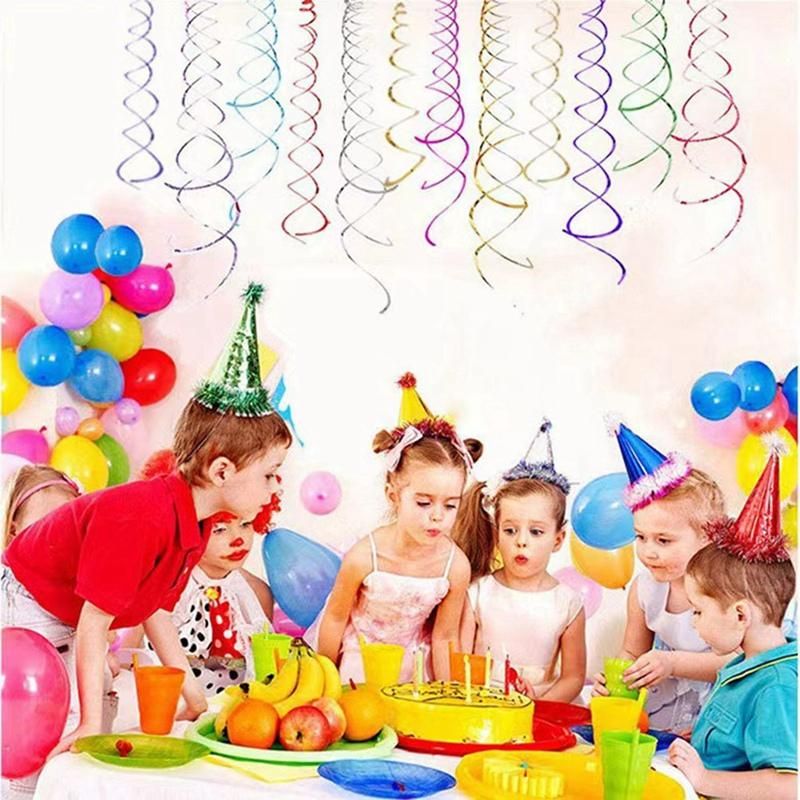 Hanging Swirl Decorations Party Ceiling Decorations Party Decoration Birthday Decoration Pvc Spiral PendantBlue