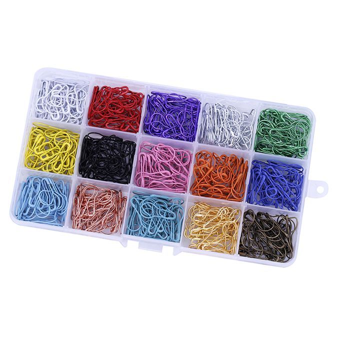 600Pcs Calabash Bulb Gourd Shape Safety Pins Coilless Tag Craft 15
