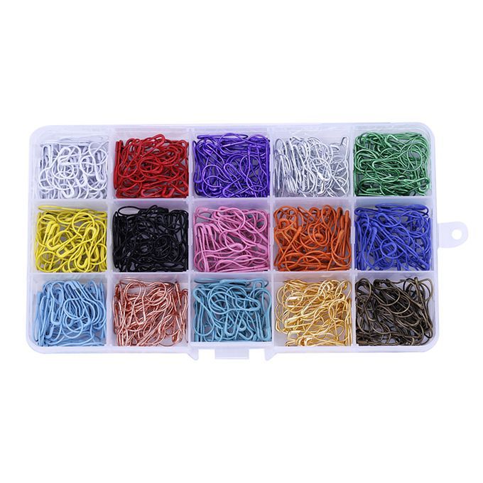 600Pcs Calabash Bulb Gourd Shape Safety Pins Coilless Tag Craft 15