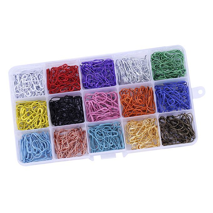 600Pcs Calabash Bulb Gourd Shape Safety Pins Coilless Tag Craft 15