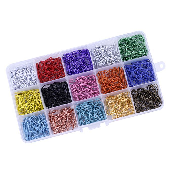 600Pcs Calabash Bulb Gourd Shape Safety Pins Coilless Tag Craft 15