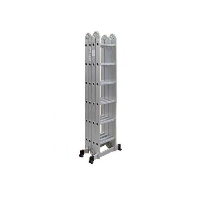 Foldable Multipurpose Aluminium Ladder 4x6 With Twin Stabilizers