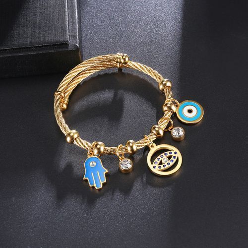 Fatimah Turkey Titanium Adjustable Lucky Bangle Bracelet