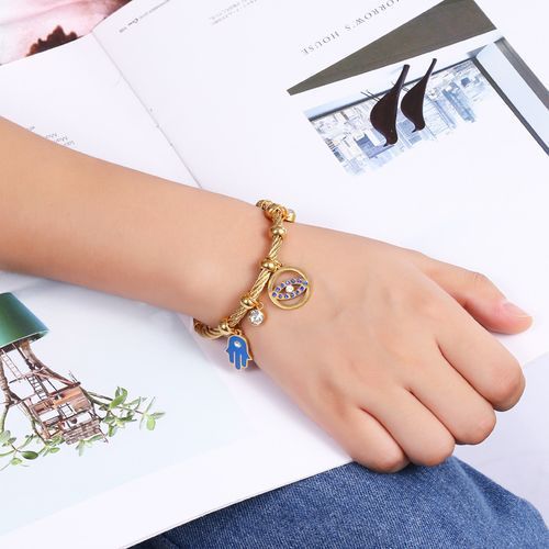 Fatimah Turkey Titanium Adjustable Lucky Bangle Bracelet