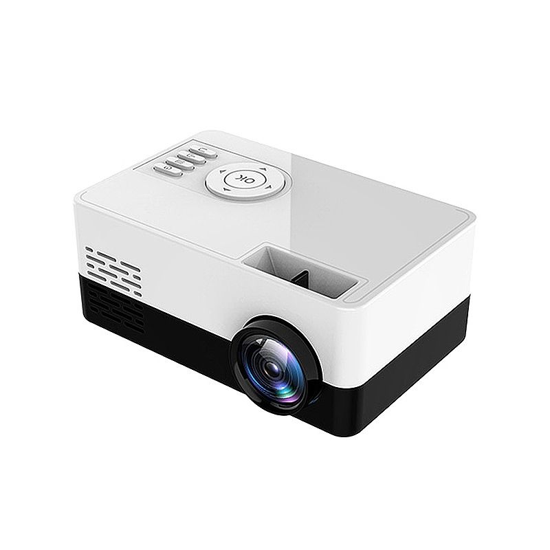 S261/J16 Mini HD 1080P Portable LED Projector, AU Plug(White Black)