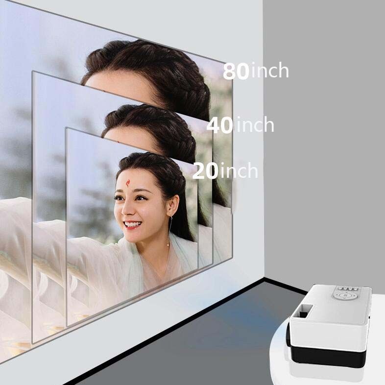 S261/J16 Mini HD 1080P Portable LED Projector, AU Plug(White Black)