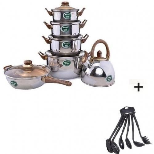 Set Of  Kitchen Cookware Pot Wth Fry Pan And Kettle
