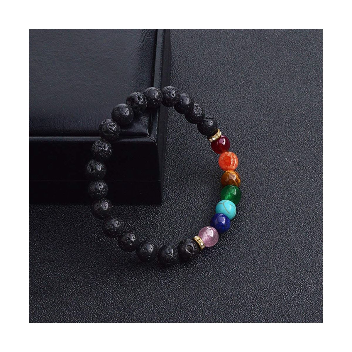 Lava Beads Kit Lava Stone Rock Beads Chakra Beads Spacers