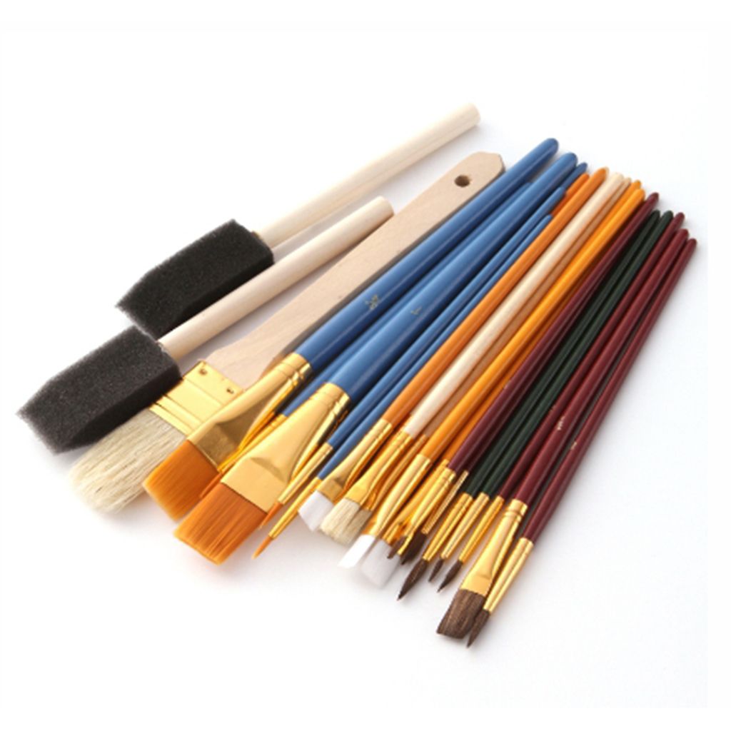 25 Pieces Artists  Brush Set  Brush Foam Sponge Brush