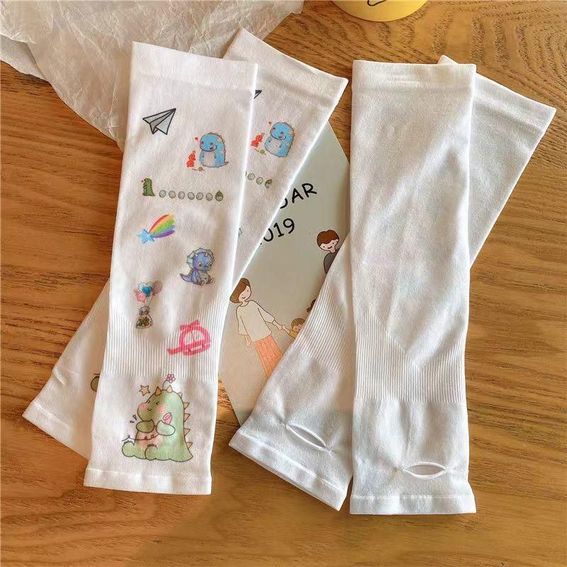 Children's Ice Sleeve Mosquito Repellent Summer Baby Cute Arm Sleeve Thin Ice Silk Girl Sun Protection Arm Sleeves Sets Sunscreen for Boys Sun Protection Arm Sleeves