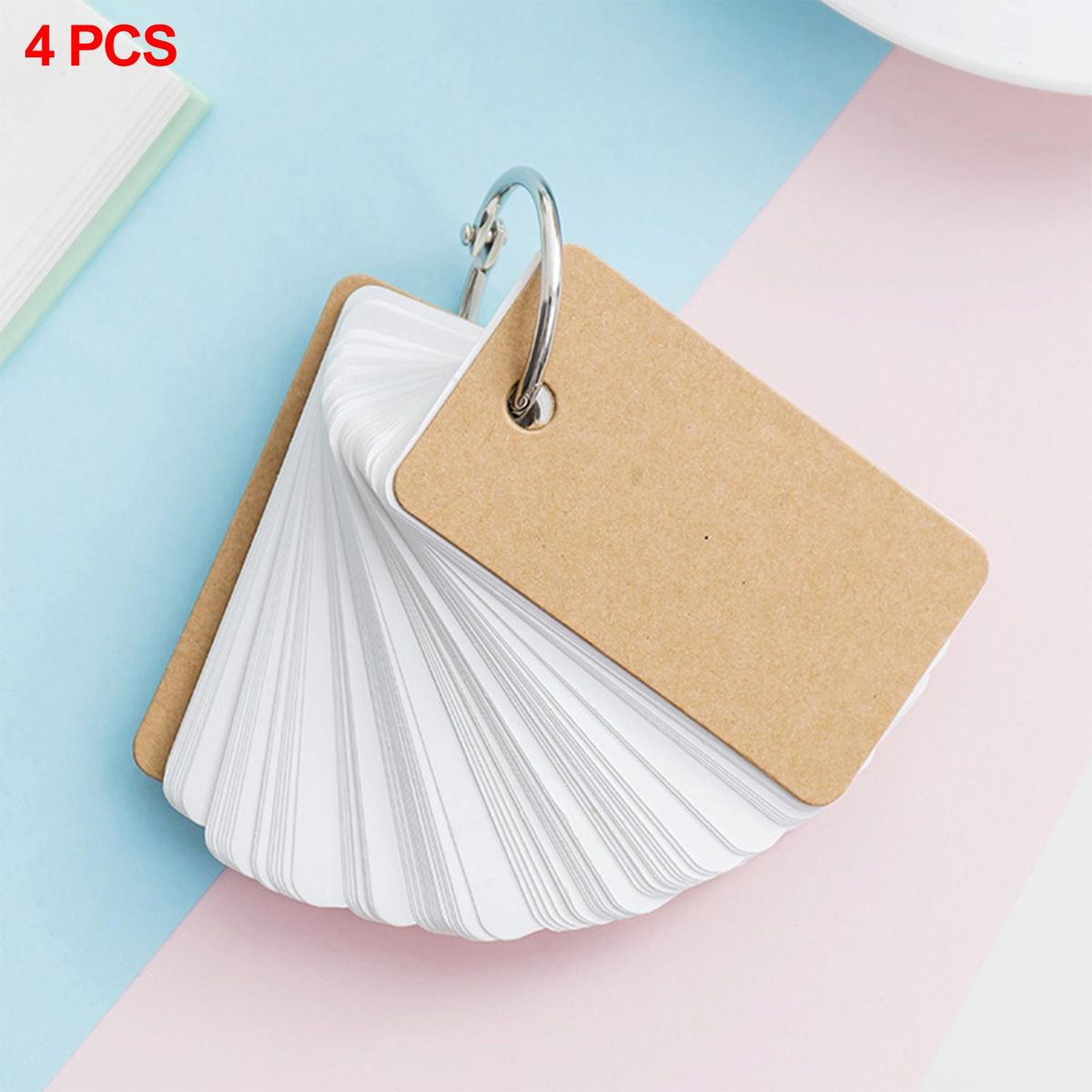 Flash Cards Study Note Cards W/ Binder Rings Flashcards School White