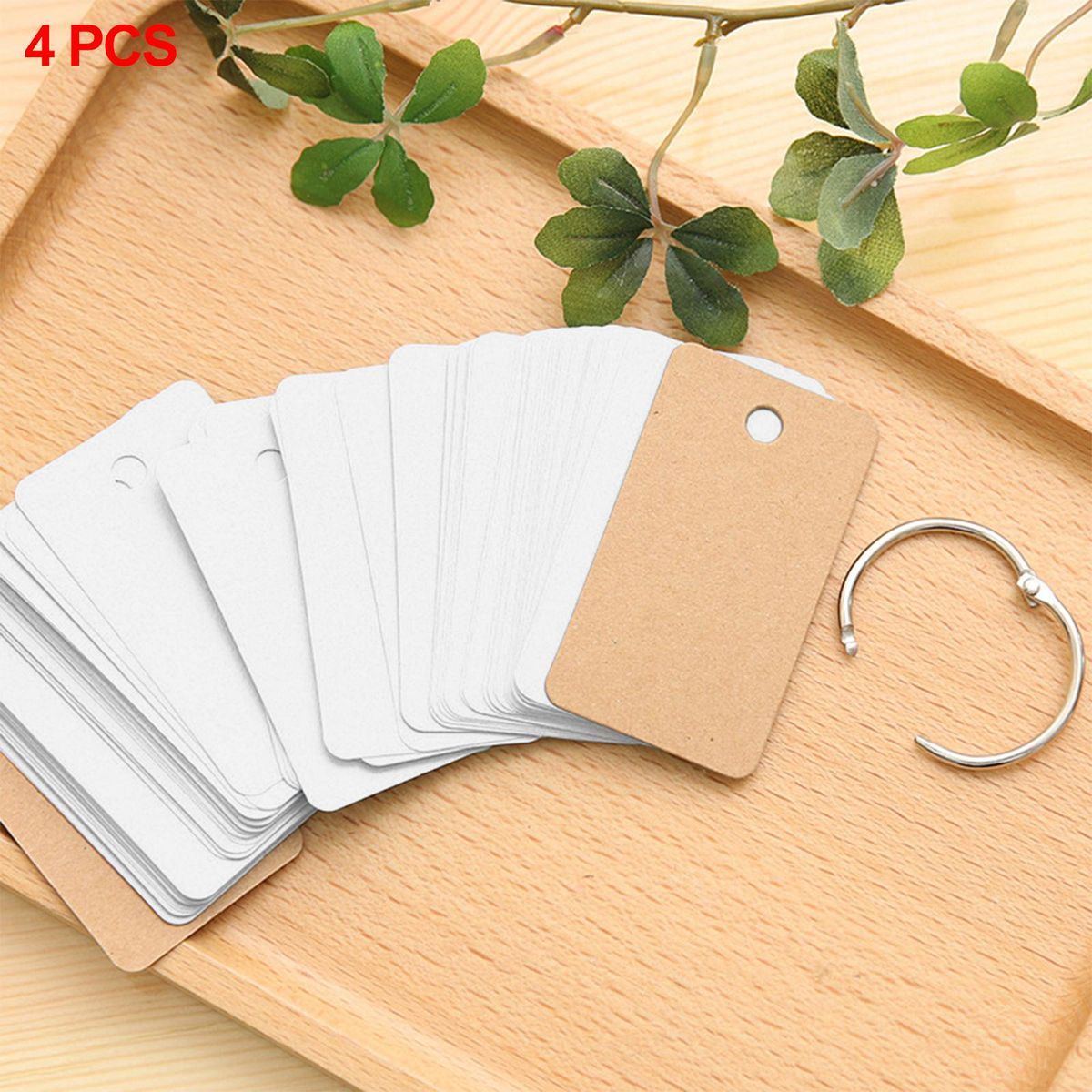 Flash Cards Study Note Cards W/ Binder Rings Flashcards School White