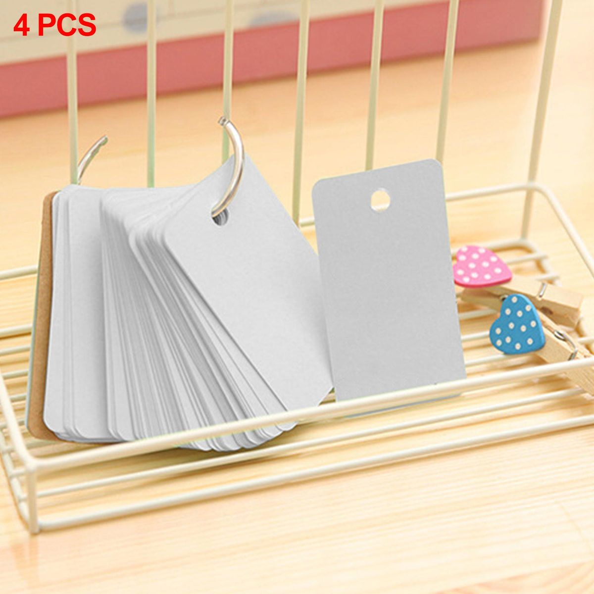 Flash Cards Study Note Cards W/ Binder Rings Flashcards School White