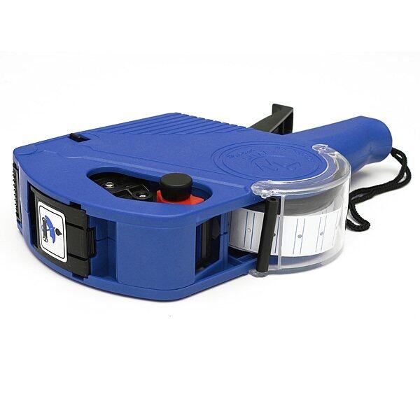 MX-5500 EOS 8 Digits Price Tag Labeler +5000 White W/Red Lines Labels +1 Ink - Intl Blue