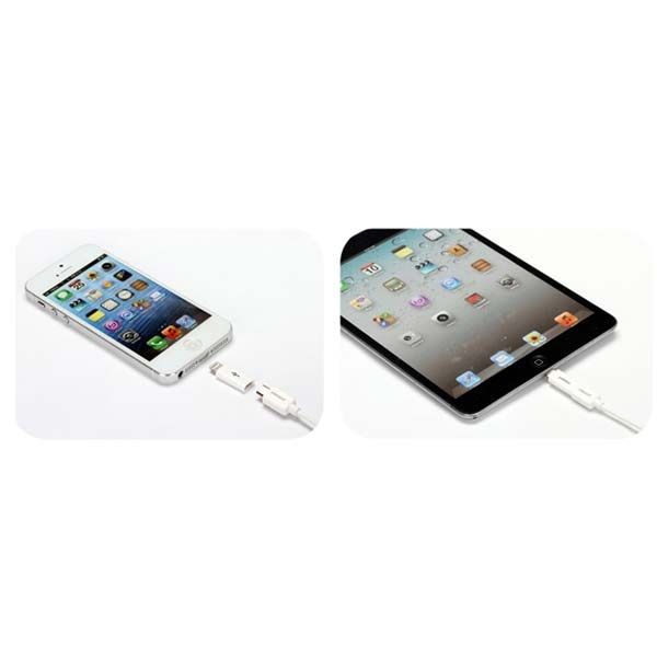 Micro USB To Apple Lightning  Converter Adapter - White