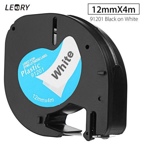 12mm X 4m Plastic Label Tape Compatible For DYMO LetraTAG
