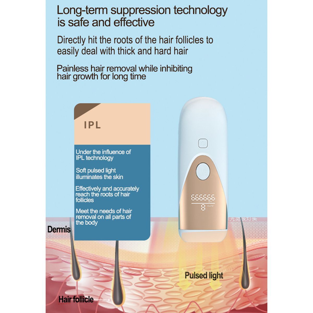 IPL Hair Removal Instrument Shaving Tool Epilator
