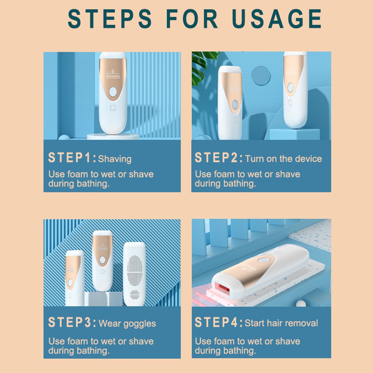 IPL Hair Removal Instrument Shaving Tool Epilator