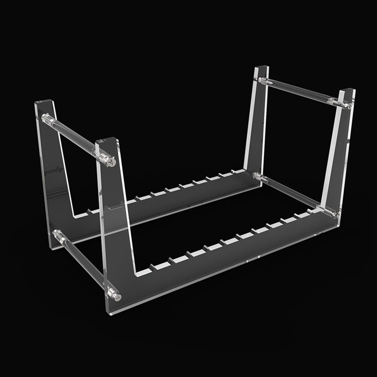 Acrylic  Record Stand Desktop Holder Shlef Holds 50 LP Clear