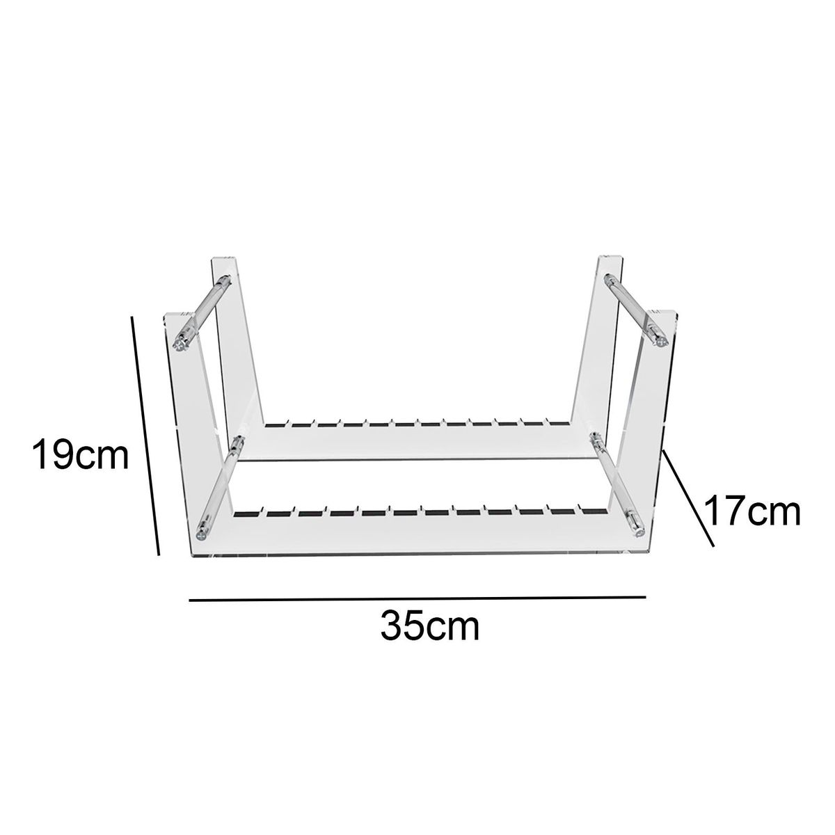 Acrylic  Record Stand Desktop Holder Shlef Holds 50 LP Clear