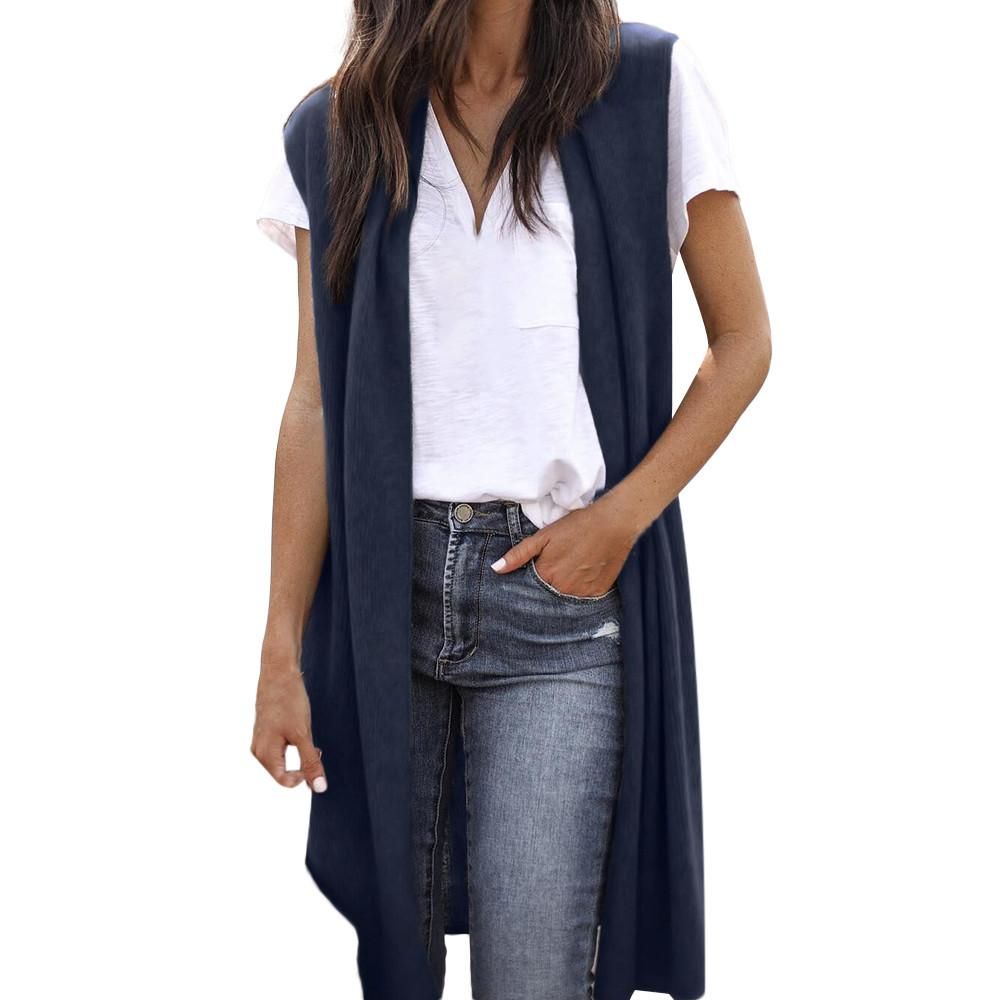Sleeping jacket long vest for women, kimono cardigan with open front pocket, informal, light, elegant, bar, autumn