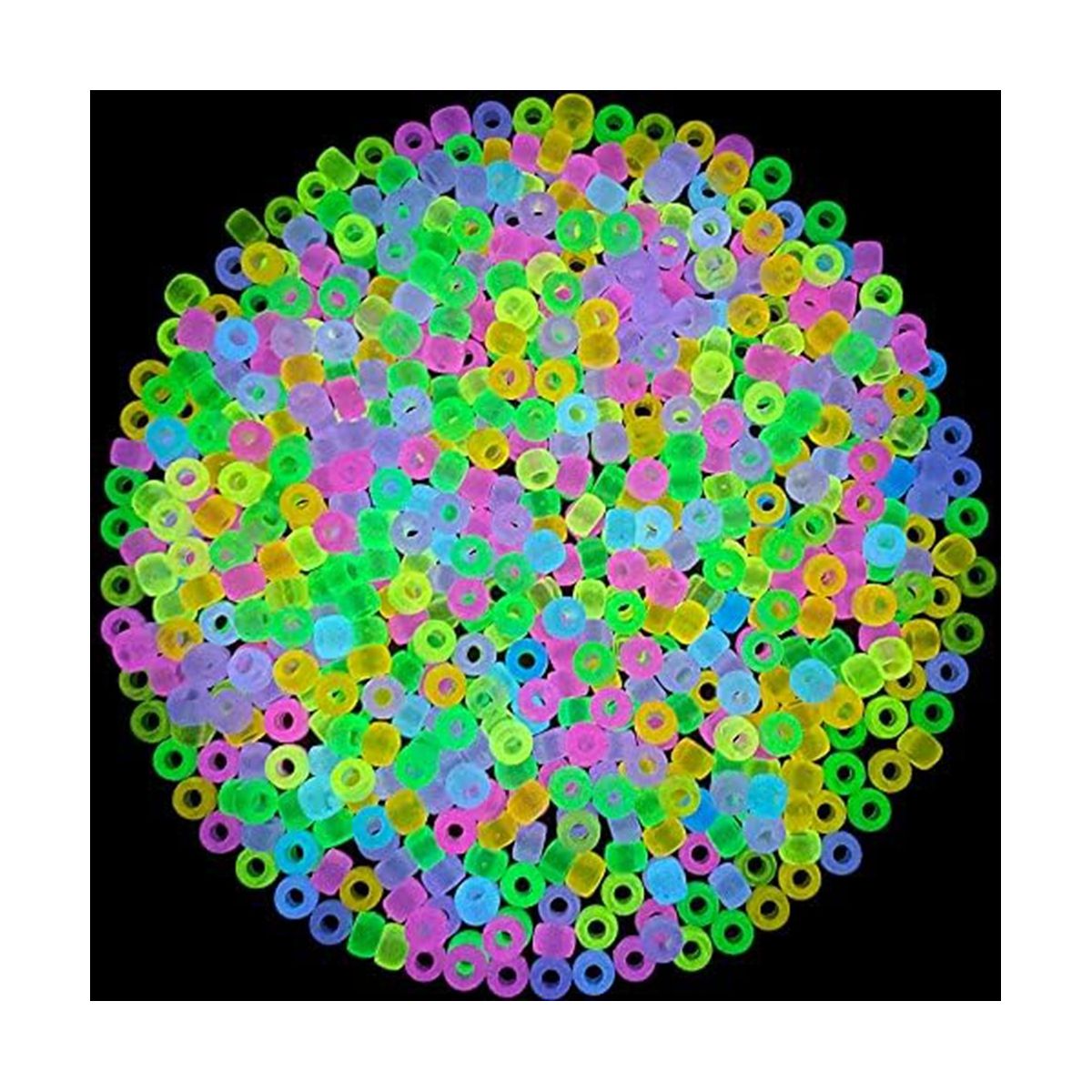 1900Pcs Glow in the Dark Beads Mix 9 Colors Glow Beads