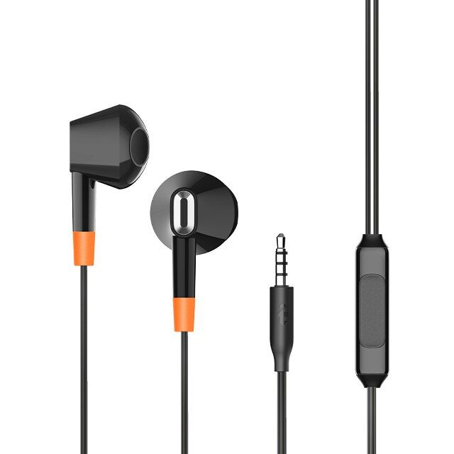 E11 Half In-Ear Wired Earphones With Microphone