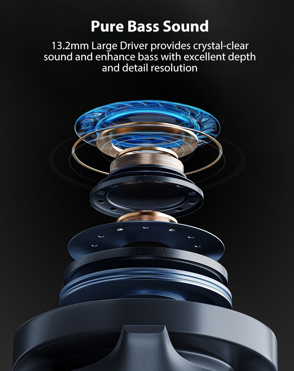 E11 Half In-Ear Wired Earphones With Microphone