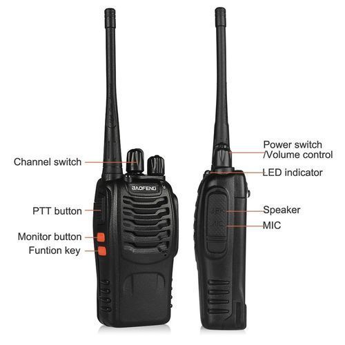 2 Pcsbf-888s Walkie Talkie Portable Radio 888s Walkie-talkie 888 Comunicador Purse 10 Km Hunting Intercom Walk Talk GSJAW