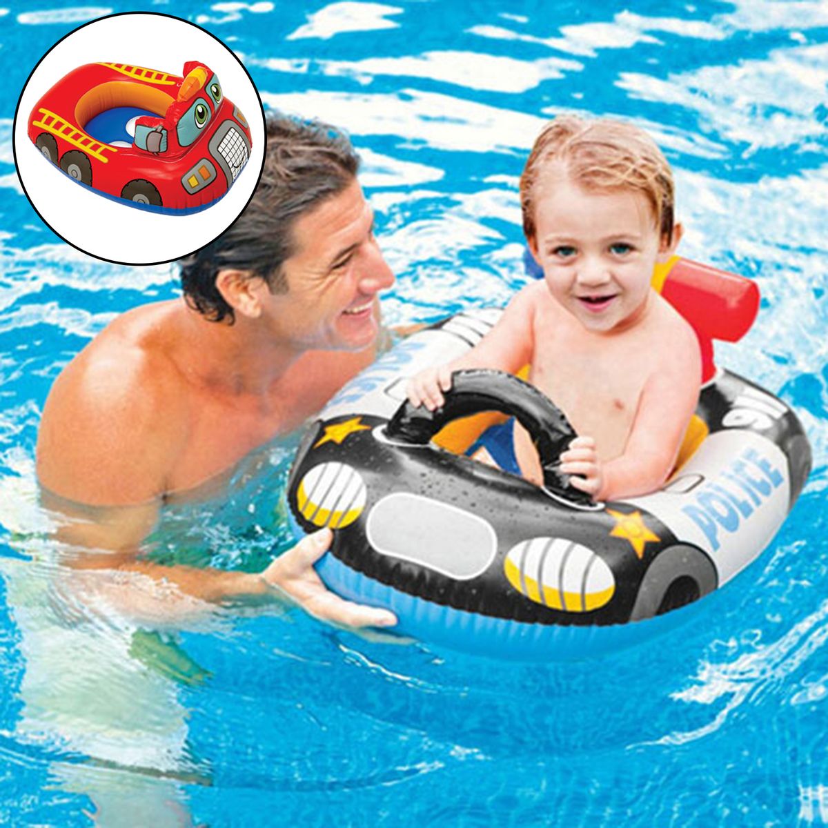 Baby Swimming Inflatable Float Seat Toddler Kid Water Pool Swim Red