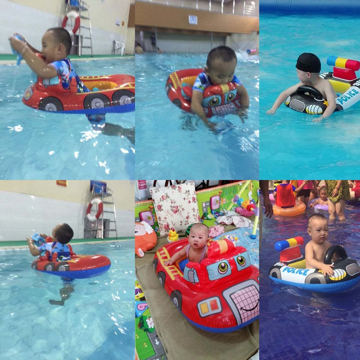 Baby Swimming Inflatable Float Seat Toddler Kid Water Pool Swim Red