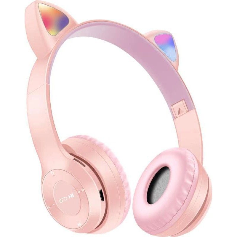 LED Ear Cat Noise Cancellation Bluetooth Headphones 5.0 Headphones Support Audio Cable 3.5mm Jack