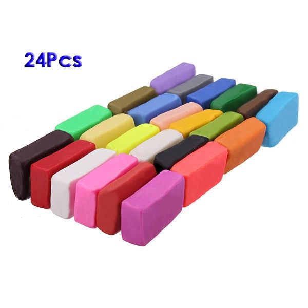 Mixed Colour 24 Soft Sculpey Oven Bake Polymer Clay
