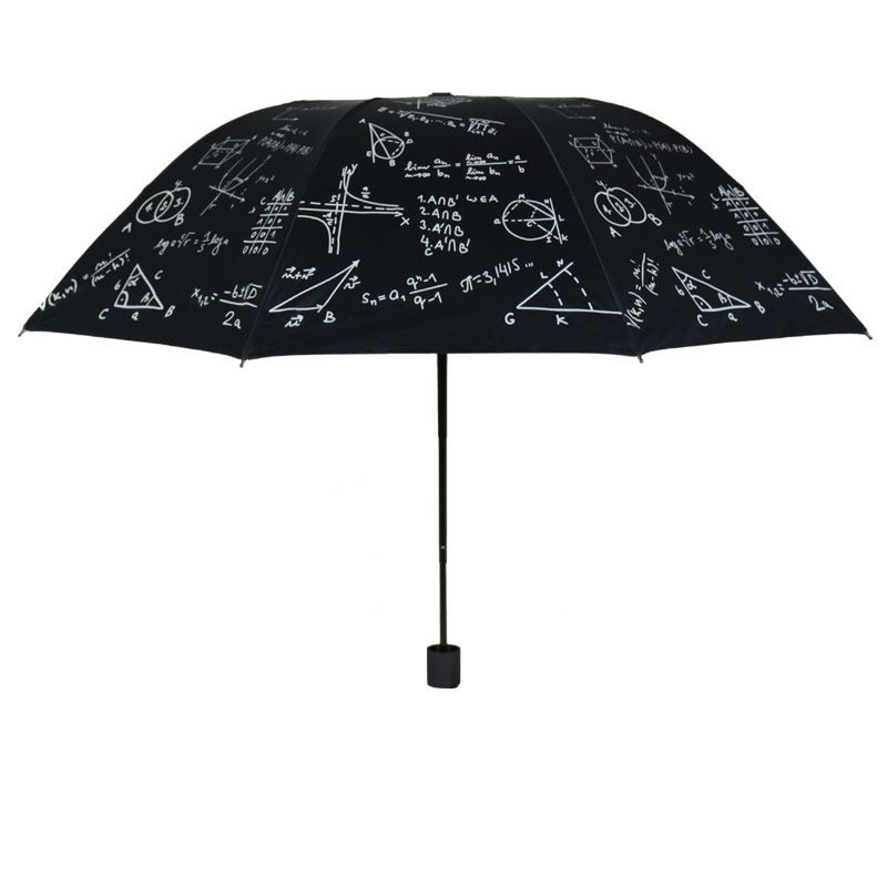 Novel Mathematical Formula Umbrella Men Folding Rain