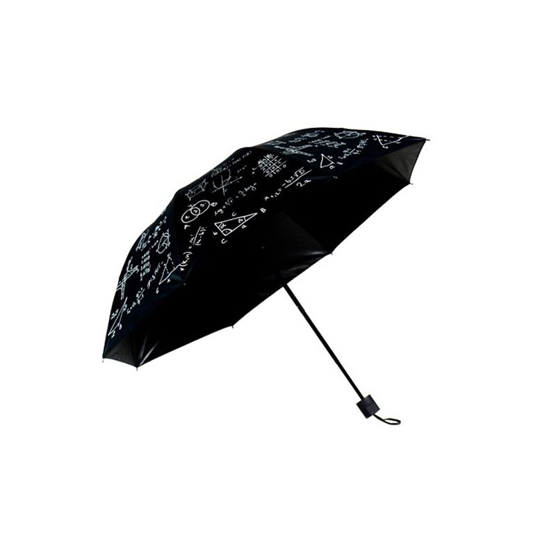 Novel Mathematical Formula Umbrella Men Folding Rain