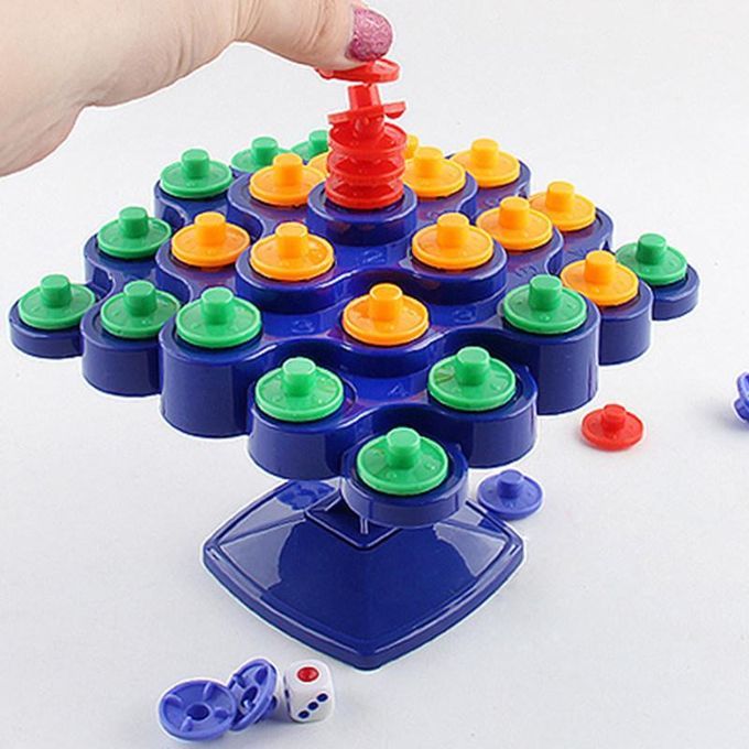 Topple Board Balancing Tree Stacking Parent-child-Multicolor