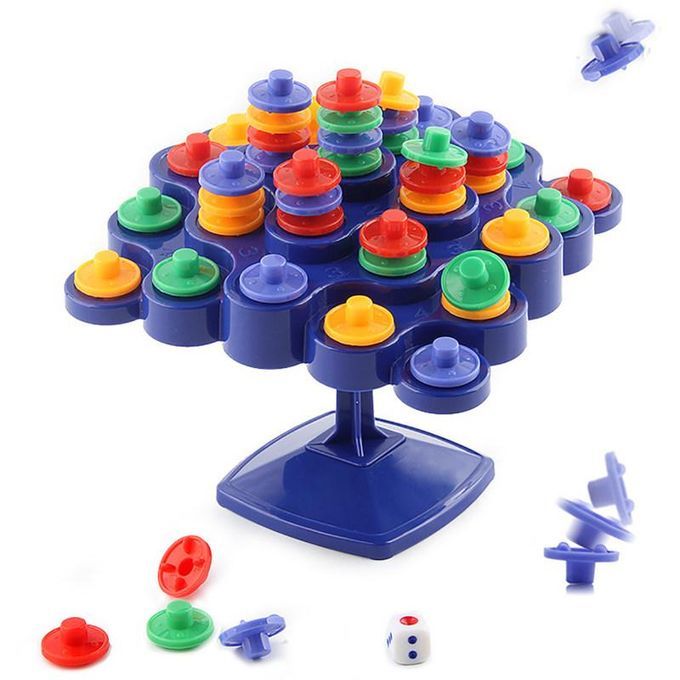 Topple Board Balancing Tree Stacking Parent-child-Multicolor