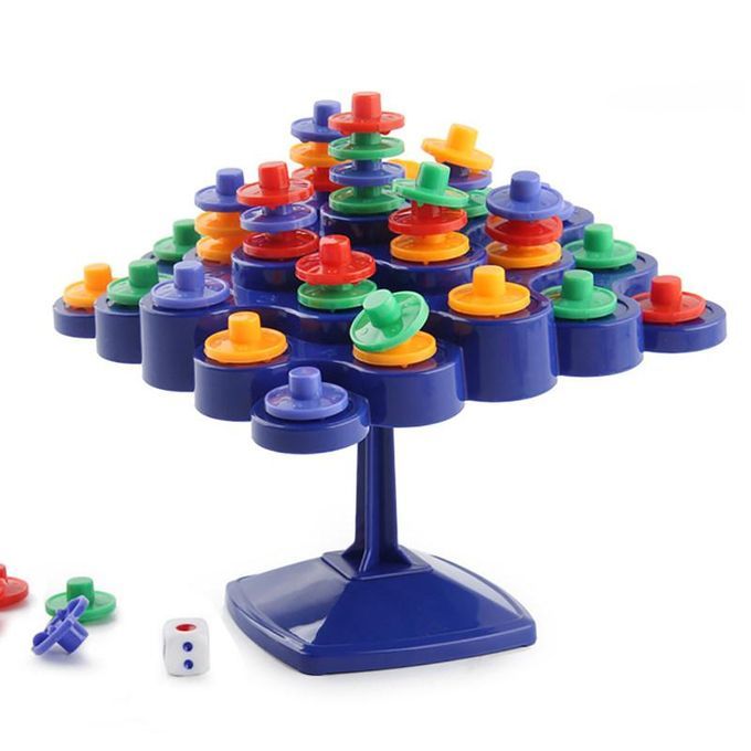 Topple Board Balancing Tree Stacking Parent-child-Multicolor