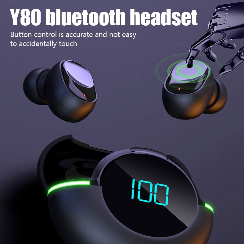 Bluetooth Earphone Fingerprint Touch Headset In-Ear Earbud
