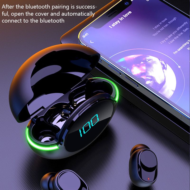 Bluetooth Earphone Fingerprint Touch Headset In-Ear Earbud