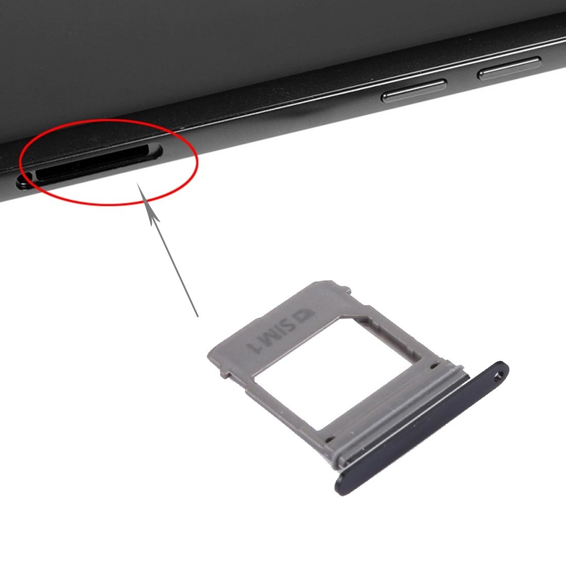 IPartsBuy For Samsung Galaxy A5 (2017) / A520 & A7 (2017) / A720 SIM Card Tray + Micro SD Card Tray(Black)