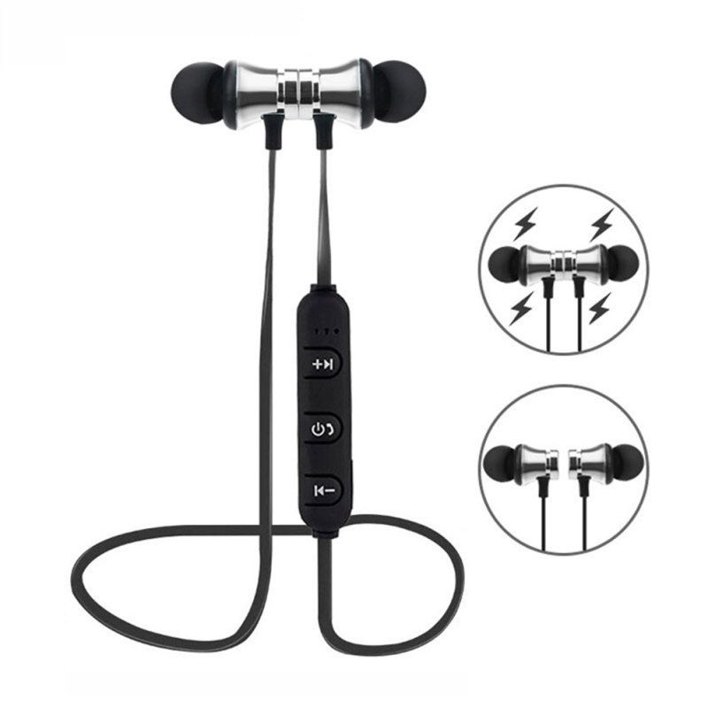 Magnetic Wireless Bluetooth-compatible 4.2 In-Ear-Black