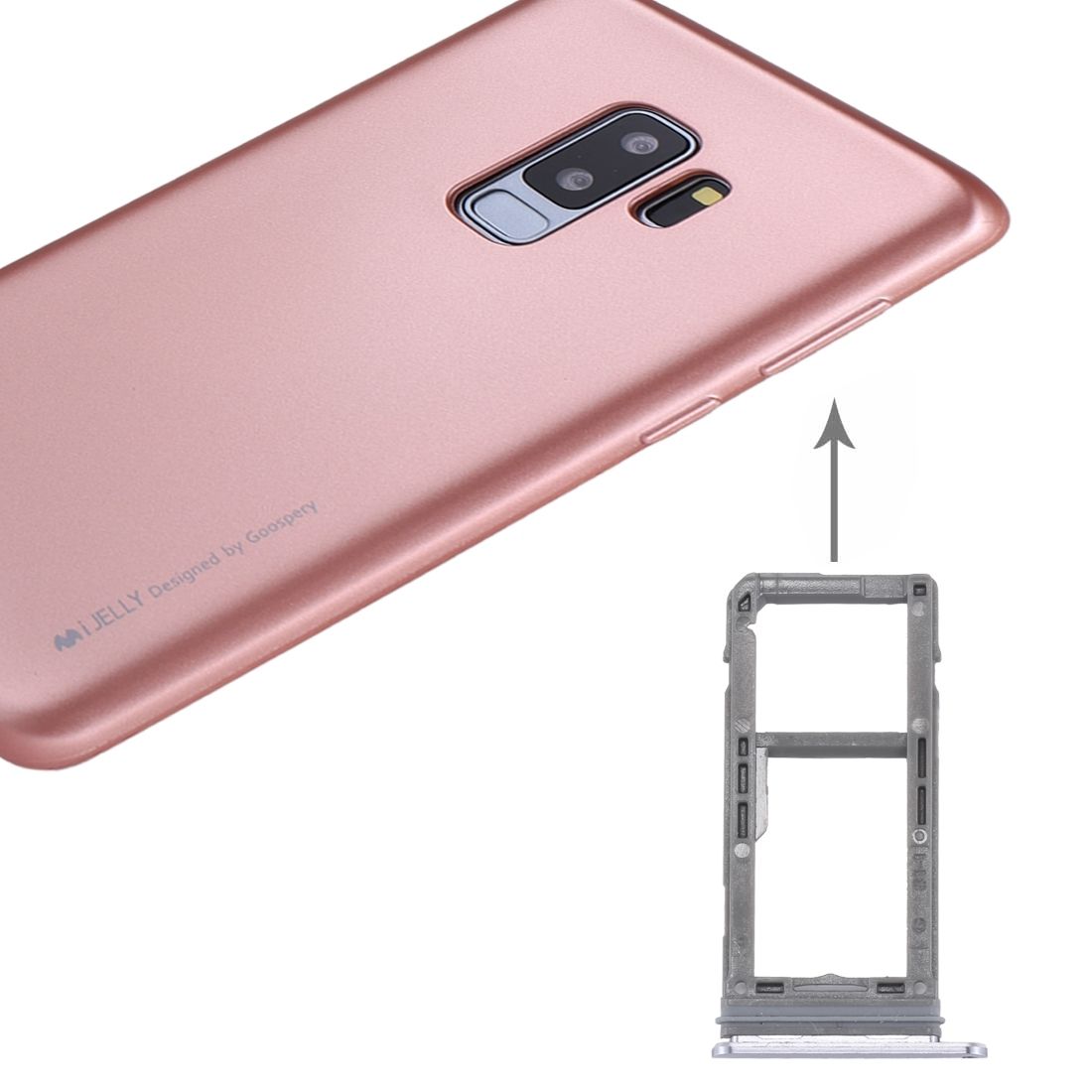 IPartsBuy For Samsung Galaxy Note 8 SIM / Micro SD Card Tray(Grey)