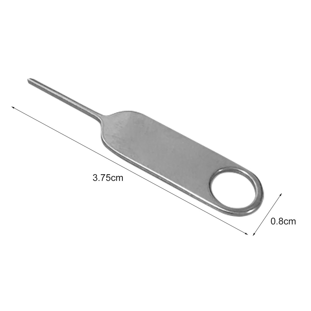 5Pcs Card Pin Burr-free Not Easy To Deform Compact Size SIM Card Tray Ejector Needle For Cellphone-Sliver White