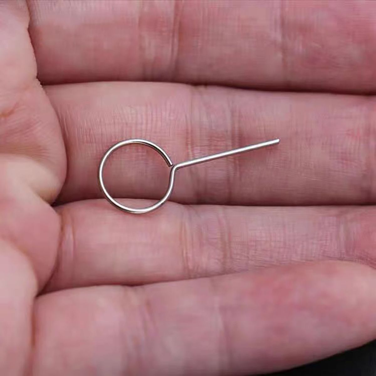 20Pcs SIM Card Remover Anti-Lost Wide Compatible Round Cellphones SIM Card Pin For Tablet-Sliver White