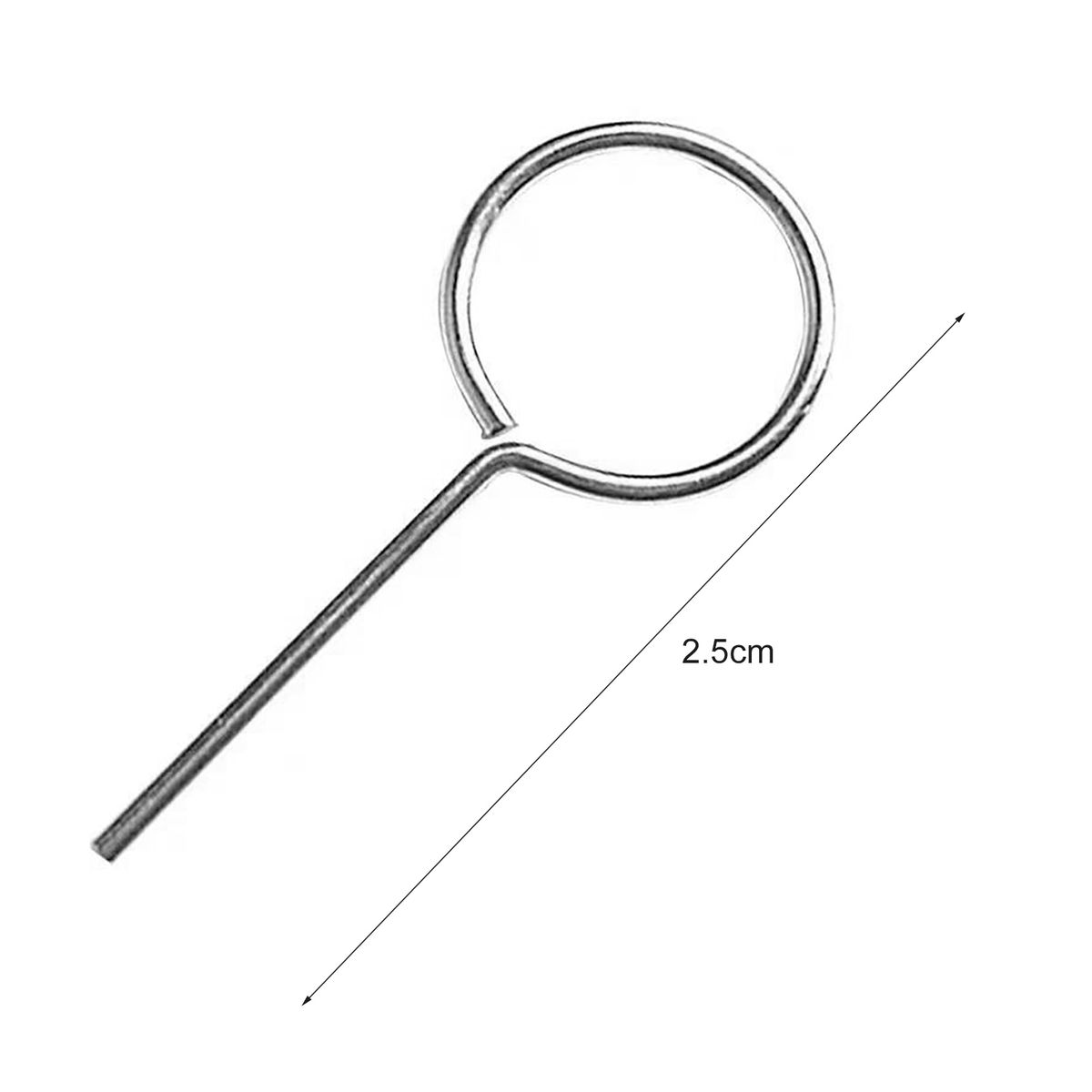 20Pcs SIM Card Remover Anti-Lost Wide Compatible Round Cellphones SIM Card Pin For Tablet-Sliver White