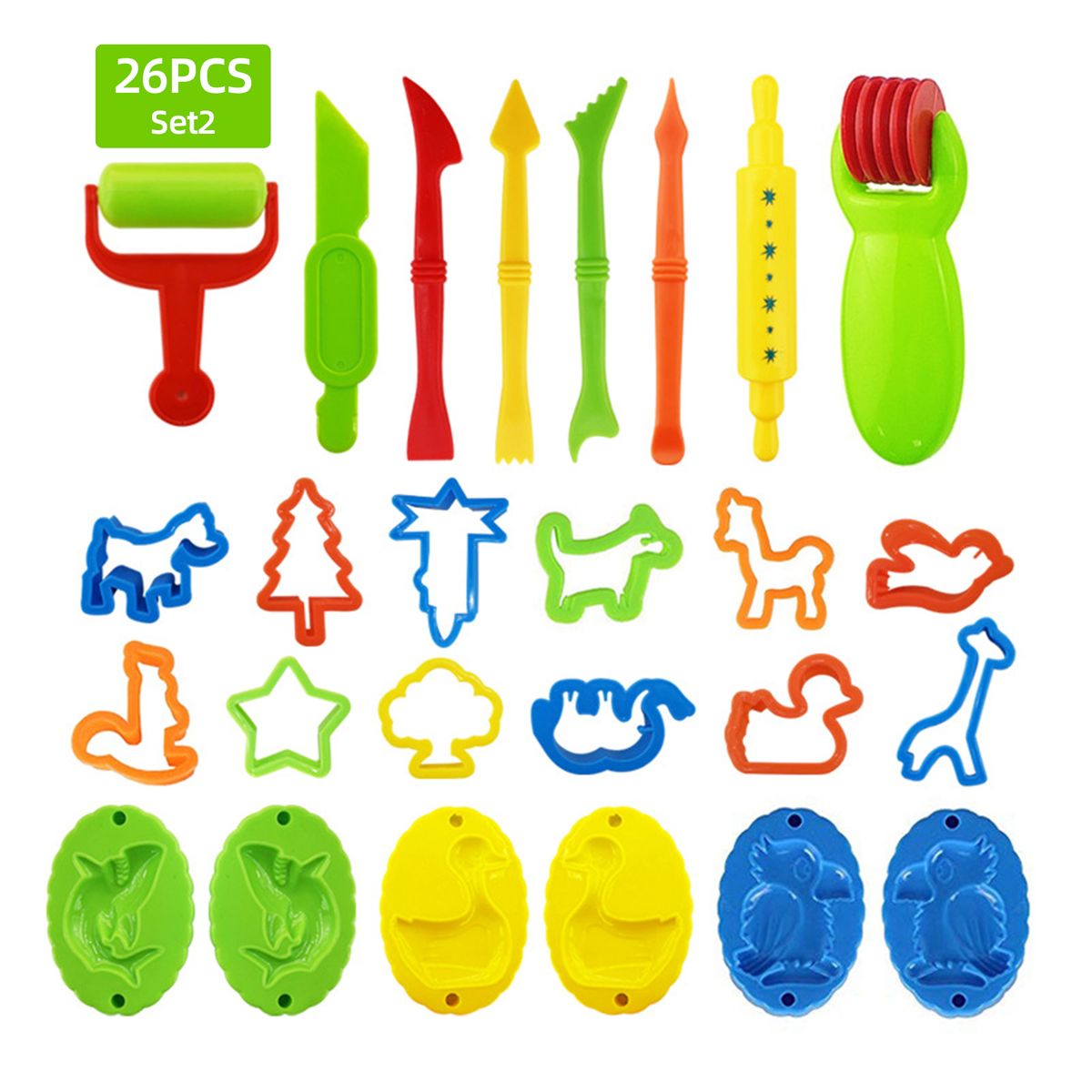 26 PCS Play Dough Tools Playdough Accessories Set