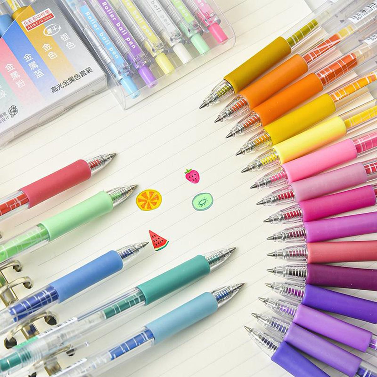 6Colors  Pens Set Adults Highlighter Drawing Sketching Colorful Ink