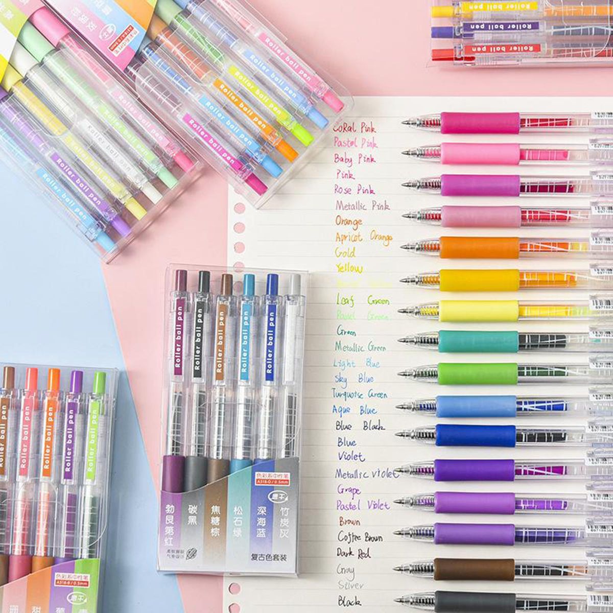 6Colors  Pens Set Adults Highlighter Drawing Sketching Colorful Ink